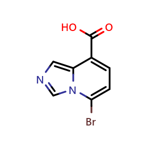 Chemical structure of 5-bromoimidazo[1,5-a]pyridine-8-carboxylic acid , CAS 2383729-04-0, AChemBlock X207061