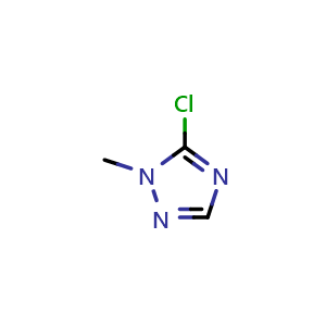 Chemical structure of 5-Chloro-1-methyl-1H-1,2,4-triazole , CAS 56616-99-0, AChemBlock X207081