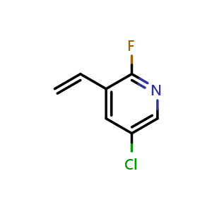 Chemical structure of 5-chloro-2-fluoro-3-vinylpyridine , CAS 1824297-16-6, AChemBlock X207083