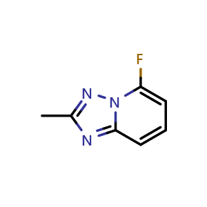 Chemical structure of 5-fluoro-2-methyl-[1,2,4]triazolo[1,5-a]pyridine , CAS 2385280-52-2, AChemBlock X207119
