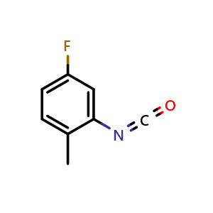 Chemical structure of 5-Fluoro-2-methylphenyl isocyanate , CAS 67191-93-9, AChemBlock X207121