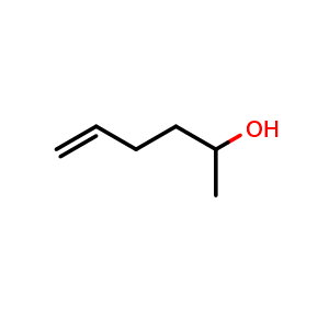 Chemical structure of 5-Hydroxy-1-hexene , CAS 626-94-8, AChemBlock X207137