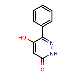 Chemical structure of 5-hydroxy-6-phenylpyridazin-3(2H)-one , CAS 144284-87-7, AChemBlock X207141