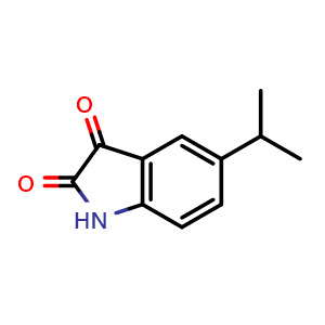 Chemical structure of 5-isopropylindoline-2,3-dione , CAS 150560-58-0, AChemBlock X207153