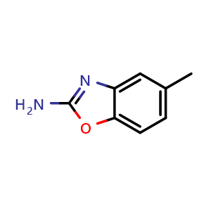 Chemical structure of 5-methyl-2-aminobenzoxazol , CAS 64037-15-6, AChemBlock X207173