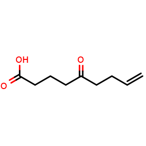Chemical structure of 5-oxonon-8-enoic acid , CAS 32764-92-4, AChemBlock X207197