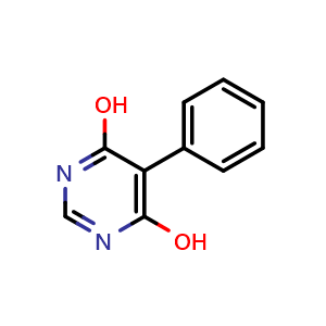 Chemical structure of 5-Phenyl-4,6-Pyrimidinediol , CAS 18337-64-9, AChemBlock X207202