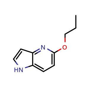 Chemical structure of 5-propoxy-1H-pyrrolo[3,2-b]pyridine , CAS 131084-50-9, AChemBlock X207206