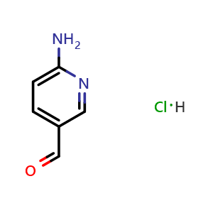 Chemical structure of 6-aminopyridine-3-carbaldehyde hydrochloride , CAS 1588441-31-9, AChemBlock X207268