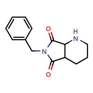 Chemical structure of 6-benzyl-1,2,3,4,4a,7a-hexahydropyrrolo[3,4-b]pyridine-5,7-dione , CAS 128740-13-6, AChemBlock X207271