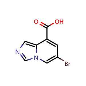 Chemical structure of 6-bromoimidazo[1,5-a]pyridine-8-carboxylic acid , CAS 2920437-41-6, AChemBlock X207329