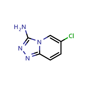 Chemical structure of 6-chloro-[1,2,4]triazolo[4,3-a]pyridin-3-amine , CAS 1378482-27-9, AChemBlock X207339