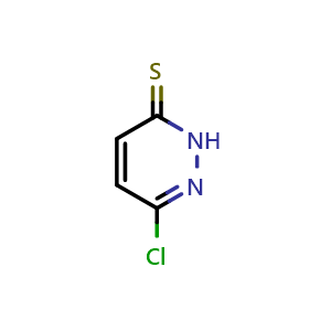 Chemical structure of 6-Chloro-3(2H)-pyridazinethione , CAS 3916-78-7, AChemBlock X207351