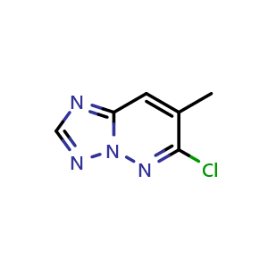 Chemical structure of 6-chloro-7-methyl-[1,2,4]triazolo[1,5-b]pyridazine , CAS 51519-27-8, AChemBlock X207376