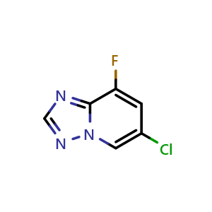 Chemical structure of 6-Chloro-8-fluoro-[1,2,4]triazolo[1,5-a]pyridine , CAS 2155875-71-9, AChemBlock X207379