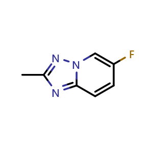 Chemical structure of 6-fluoro-2-methyl-[1,2,4]triazolo[1,5-a]pyridine , CAS 1780892-11-6, AChemBlock X207400