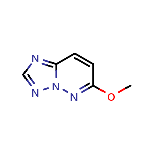 Chemical structure of 6-methoxy-[1,2,4]triazolo[1,5-b]pyridazine , CAS 51519-41-6, AChemBlock X207423