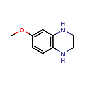 Chemical structure of 6-methoxy-1,2,3,4-tetrahydroquinoxaline , CAS 13311-79-0, AChemBlock X207426