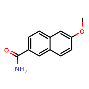 Chemical structure of 6-methoxy-2-naphthamide , CAS 111359-68-3, AChemBlock X207431