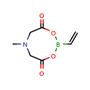 Chemical structure of 6-methyl-2-vinyl-1,3,6,2-dioxazaborocane-4,8-dione , CAS 1104636-73-8, AChemBlock X207440