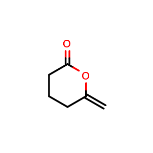 Chemical structure of 6-methylenetetrahydro-2H-pyran-2-one , CAS 5636-66-8, AChemBlock X207443
