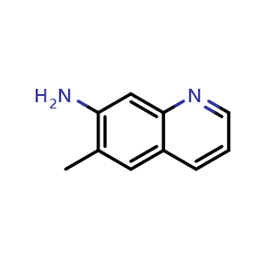 Chemical structure of 6-methylquinolin-7-amine , CAS 129844-69-5, AChemBlock X207449