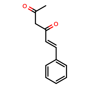 Chemical structure of 6-phenyl-5-hexene-2,4-dione , CAS 15069-43-9, AChemBlock X207463
