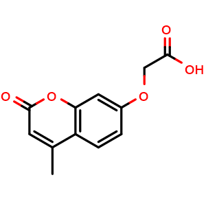 Chemical structure of 7-(carboxymethoxy)-4-methylcoumarin , CAS 64700-15-8, AChemBlock X207469