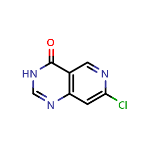 Chemical structure of 7-chloropyrido[4,3-d]pyrimidin-4(3H)-one , CAS 1650574-62-1, AChemBlock X207545