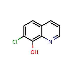 Chemical structure of 7-chloroquinolin-8-ol , CAS 876-86-8, AChemBlock X207546