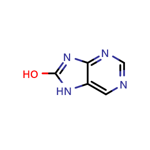 Chemical structure of 7H-Purin-8-ol , CAS 51953-05-0, AChemBlock X207560