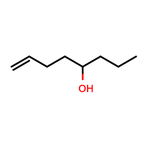 Chemical structure of 7-Octen-4-ol , CAS 53907-72-5, AChemBlock X207592