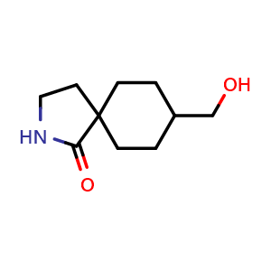 Chemical structure of 8-(hydroxymethyl)-2-azaspiro[4.5]decan-1-one , AChemBlock X207597