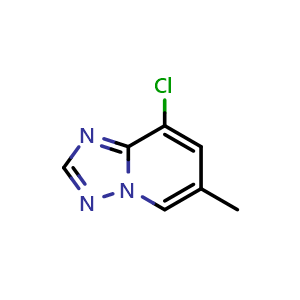 Chemical structure of 8-chloro-6-methyl-[1,2,4]triazolo[1,5-a]pyridine , CAS 2155876-04-1, AChemBlock X207636