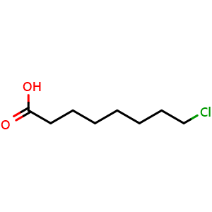 Chemical structure of 8-Chlorooctanoic acid , CAS 1795-62-6, AChemBlock X207637