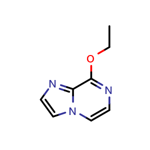 Chemical structure of 8-Ethoxy-imidazo[1,2-a]pyrazine , CAS 142744-38-5, AChemBlock X207638