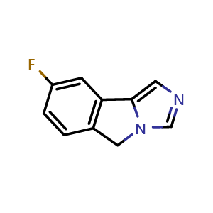 Chemical structure of 8-fluoro-5H-imidazo[5,1-a]isoindole , CAS 1934588-08-5, AChemBlock X207643