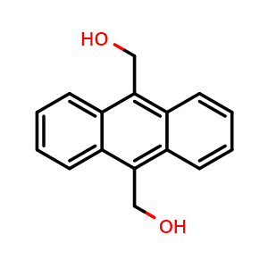Chemical structure of 9,10-Anthracenedimethanol , CAS 10273-85-5, AChemBlock X207665