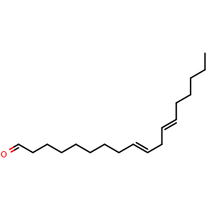 Chemical structure of 9,12-Octadecadienal , CAS 26537-70-2, AChemBlock X207666