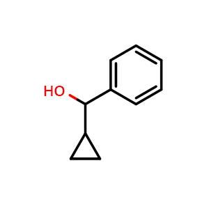 Chemical structure of alpha-Cyclopropylbenzyl Alcohol , CAS 1007-03-0, AChemBlock X207691