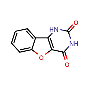 Chemical structure of Benzofuro[3,2-d]pyrimidine-2,4(1H,3H)-dione , CAS 62208-68-8, AChemBlock X207730