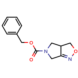 Chemical structure of benzyl 3a,4-dihydro-3H-pyrrolo[3,4-c]isoxazole-5(6H)-carboxylate , CAS 1463484-39-0, AChemBlock X207742