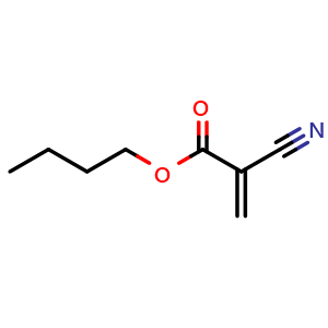Chemical structure of butyl 2-cyanoacrylate , CAS 6606-65-1, AChemBlock X207758