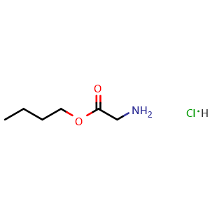 Chemical structure of butyl glycinate hydrochloride , CAS 13048-99-2, AChemBlock X207762