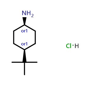 Chemical structure of Cis-4-(Tert-Butyl)Cyclohexanamine hydrochloride , CAS 61886-14-4, AChemBlock X207781