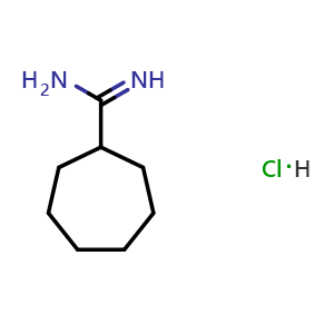 Chemical structure of cycloheptanecarboximidamide hydrochloride , CAS 1003588-15-5, AChemBlock X207787