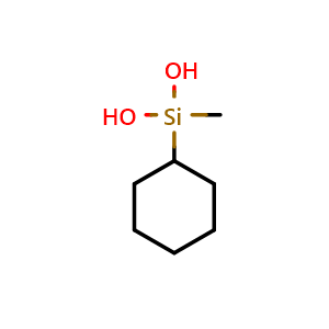 Chemical structure of cyclohexyl(methyl)silanediol , CAS 18295-72-2, AChemBlock X207793