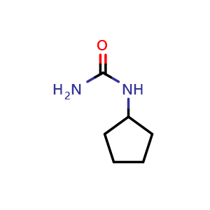 Chemical structure of Cyclopentyl-urea , CAS 1194-06-5, AChemBlock X207798
