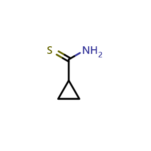 Chemical structure of Cyclopropanecarbothioamide , CAS 20295-34-5, AChemBlock X207799