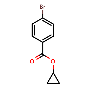 Chemical structure of Cyclopropyl 4-bromobenzoate , CAS 1862407-93-9, AChemBlock X207800